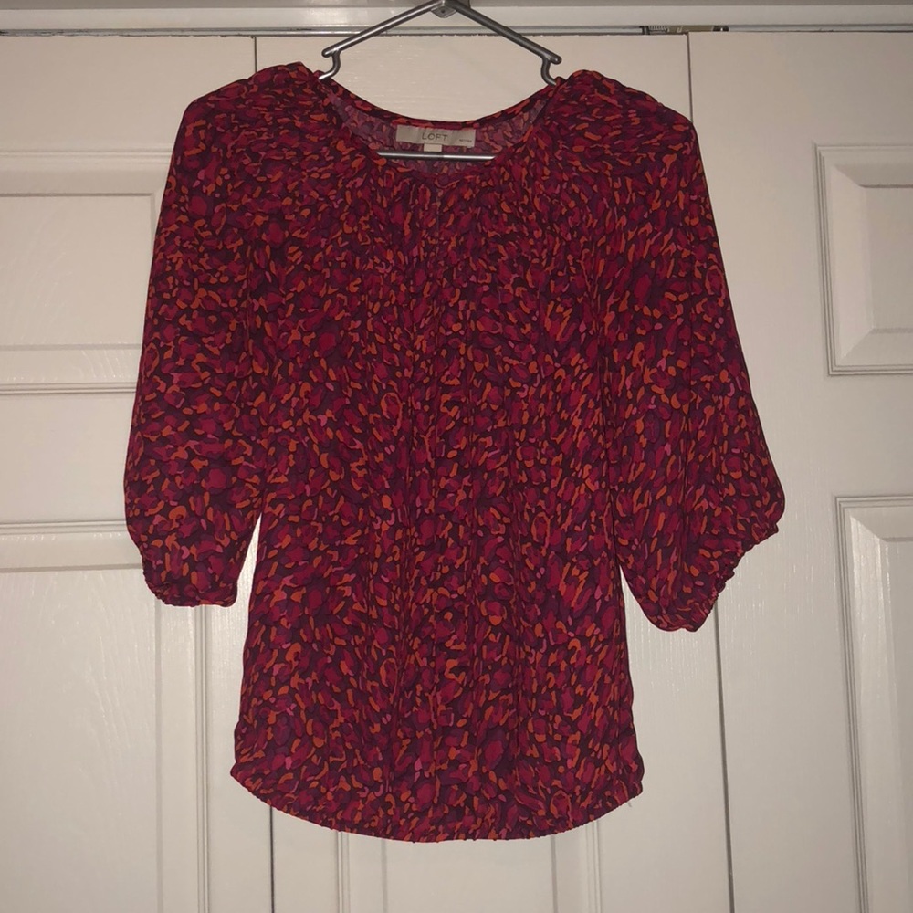 Ann Taylor Loft animal print blouse